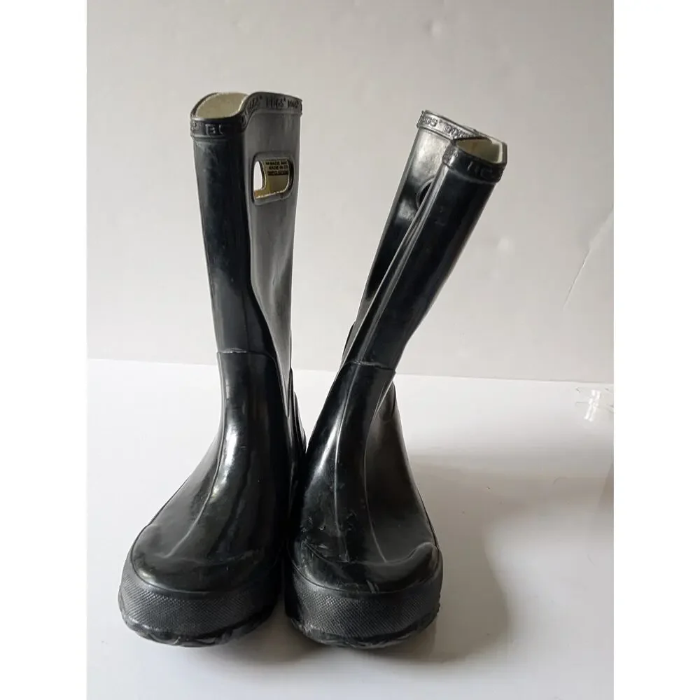 BOGS Rubber Waterproof Rain Snow Boots 71325 Black‎ Youth 2